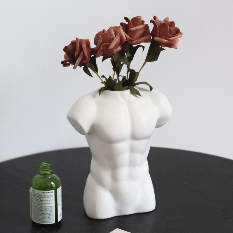 Nordic Fierce Men Like Vase Decoration Home Керамическая ваза Керамические украшения Аксессуары из сухоцветов Украшения для рабочего стола
