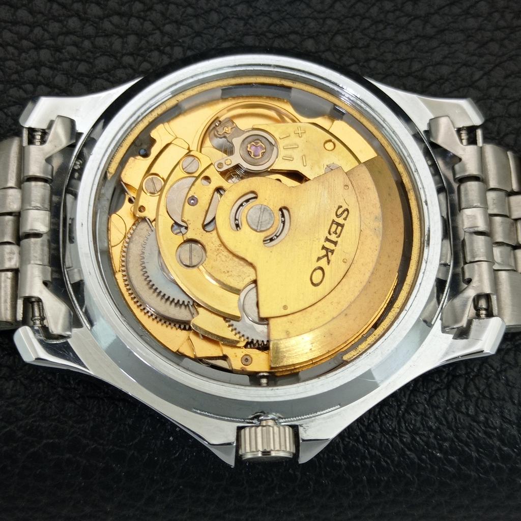 ВИНТАЖНЫЕ ОТРЕМОНТИРОВАННЫЕ МУЖСКИЕ АВТОМАТИЧЕСКИЕ ЧАСЫ SEIKO 5 ЯПОНИЯ СИНЕГО ЦВЕТА ДИСКА a442113-4