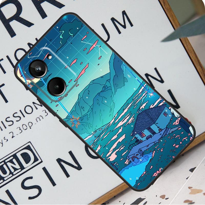Арт Пиксельная Эстетика Для Realme C31 C33 C35 C51 C53 C55 C67 GT5 GT Neo 6 9 10 11 12 Pro Plus C21Y C25s C30 Чехол