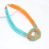 Bohemian Ethnic Style Multi-layer Color Blocked Rice Bead Necklace