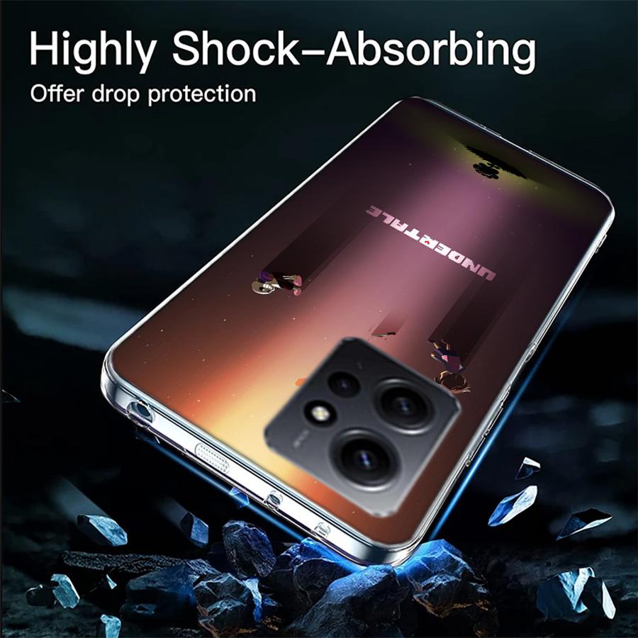 Арт главы Чехол для телефона Undertale Для Redmi Note 14 15 Pro 5G 13 12 Pro Plus 11 11T 11E 11S 10 Pro 10S 9 9S Чехол Мобильный Прозрачный ТПУ