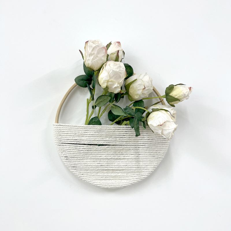 2Pcs/Set Ideal Bohemian Circular Chic Hand Woven Wall Hanging Cotton Rope Home Decor Tapestries