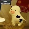 Реалистичная мягкая игрушка животное Крокодил Кошка Курица Гусь с длинной шеей Свинка Крупный рогатый скот Набитая кукла для детей Подарок на день рождения