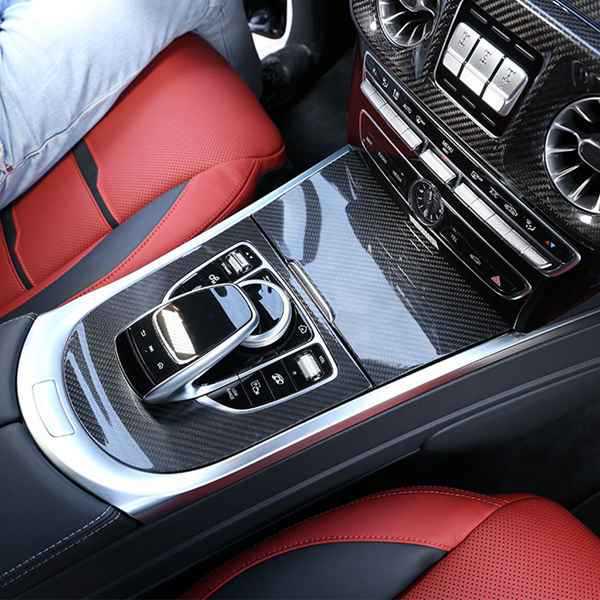 2 шт. Панель переключения передач из сухого углеродного волокна для Mercedes-Benz G500/G63 W463 19-20 Центральная консоль