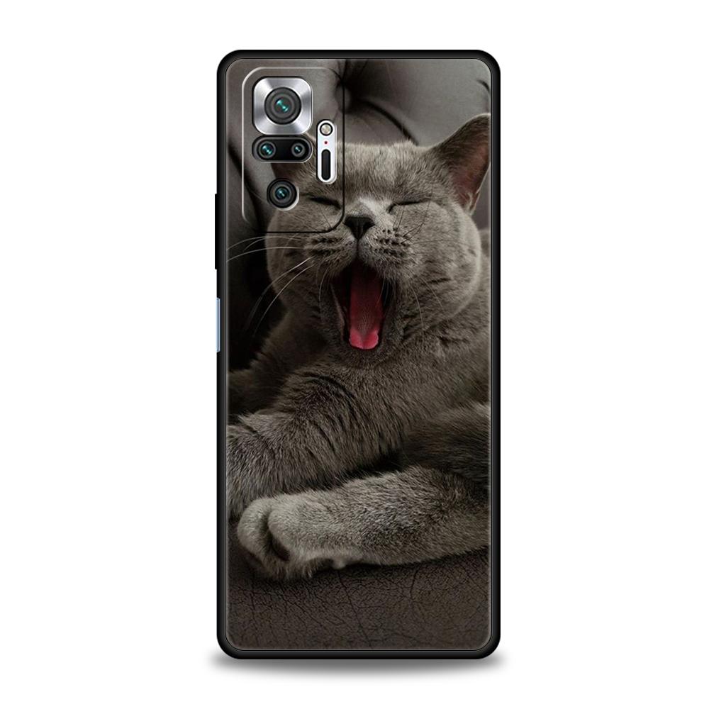 Чехол для телефона с британской короткошерстной кошкой для Xiaomi Redmi Note 12 5G 10C 10 11 9 8 Pro Plus 9S 7 8T 9T 9A 8A 9C K50 K40 игровой чехол