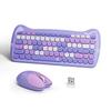 2.4g Wireless Keyboard - Mouse Combo: Charming Pink Punk Style, Perfect for Laptops, PCs In Home Offices