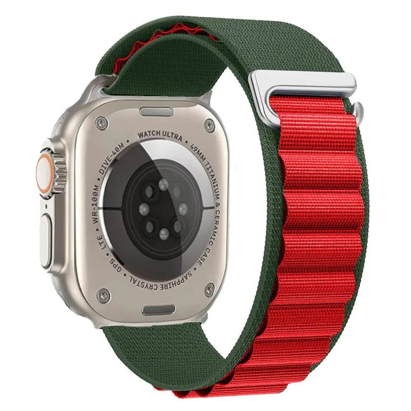 Ремешок Alpine Loop для Apple Watch Ultra 3 Ремешок 49 мм 11 10 9 8 7 46 мм 42 мм 45 мм 41 мм Нейлоновый Спортивный Браслет iWatch 6 5 SE 44 мм Ремень