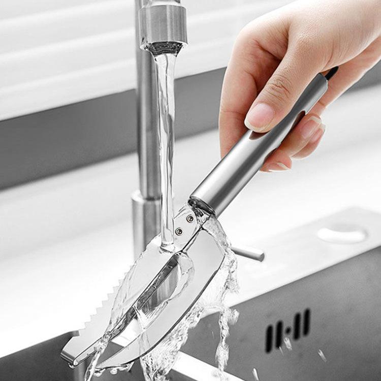 Нож из нержавеющей стали для потрошения рыбы, бытовой рубанок для рыбы, резак для рыбы, чтобы разбить рыбью пасть и нож для чешуи