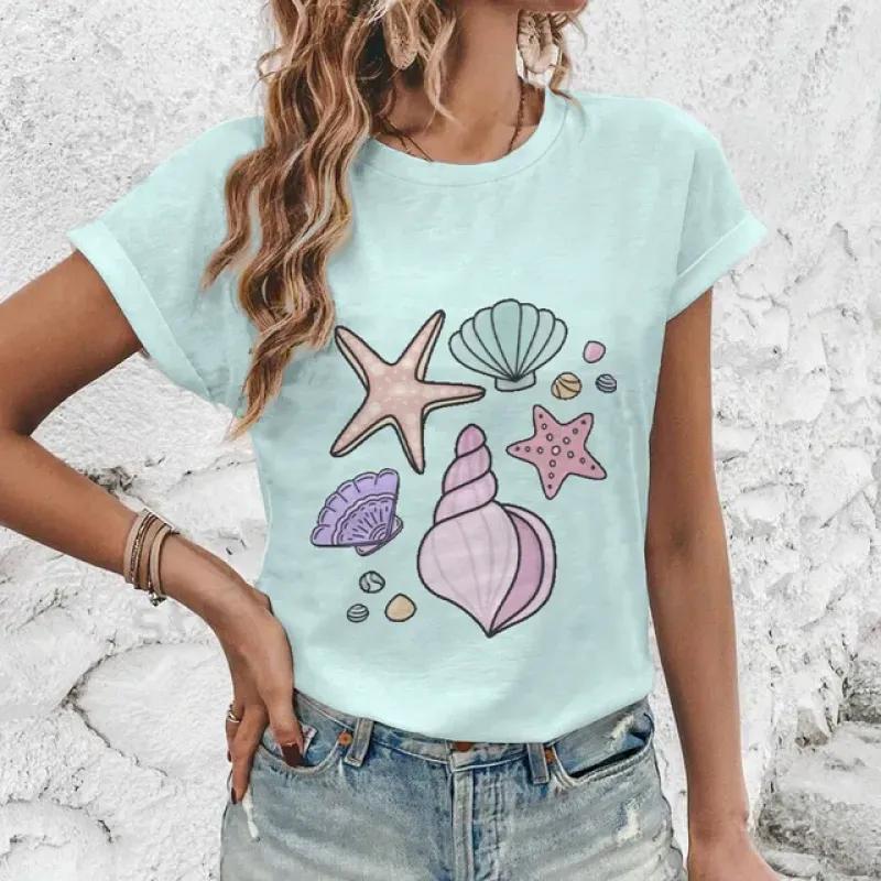 Высококачественная простая удобная футболка с круглым вырезом, летняя повседневная дышащая женская футболка, новая модная футболка с принтом фламинго