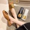 Summer Flats Mules Slippers Fashion Slingback Sandals New Trend Square Toe Shoes Ladies Casual Cozy Slides Women Flip -Flops