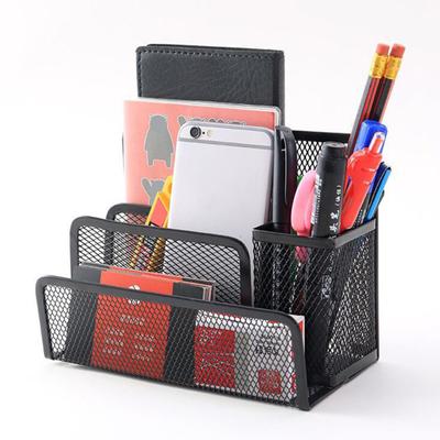 3-ярусный настольный штабелируемый держатель для файлов, черный металлический сетчатый органайзер для почты, держатель для писем, усиленная конструкция, компактная стойка для хранения файлов для