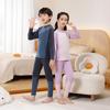 2025 Autumn/Winter Kids' Warm Double-Sided Brushed Underwear Set for Boys & Girls: Cozy Pajamas & Trousers