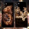 Чехол для телефона Samsung Galaxy S24 S23 S22 S20 S21 FE Ultra S24 S23 S10 S10E S9 S8 Plus 5G, силиконовый чехол-сумка, дизайн "Лев, альфа-самец, детеныш"