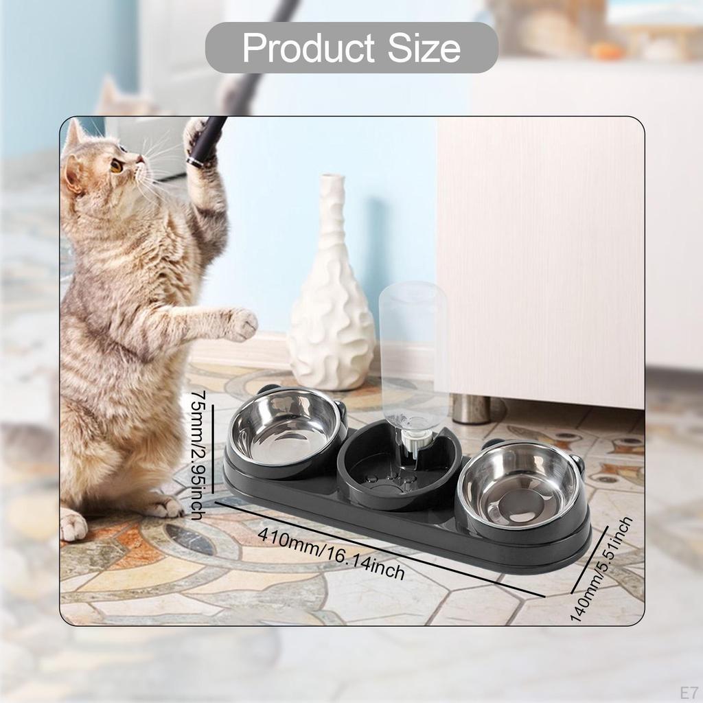 Миска, для корма и воды для питомца, наклоненная под углом 15°, 3 в 1, для влажного и сухого корма, кормушка для хомяка, ,