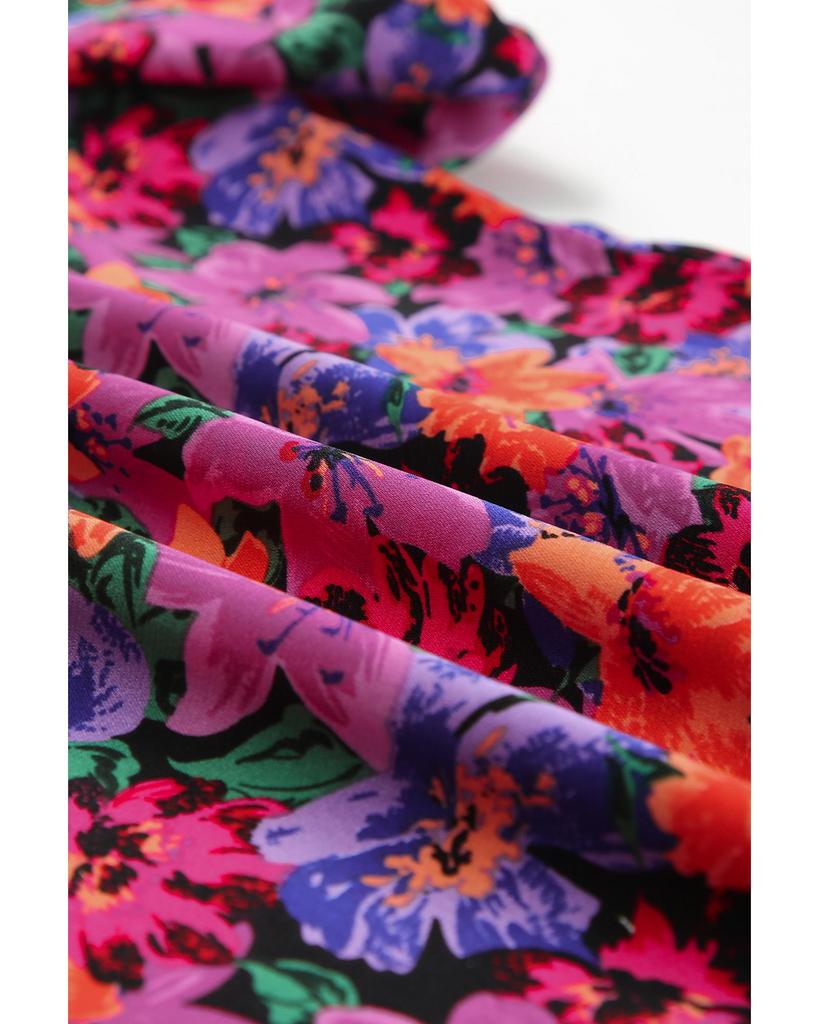 Azura Exchange Блузка с пышными рукавами и цветочным принтом