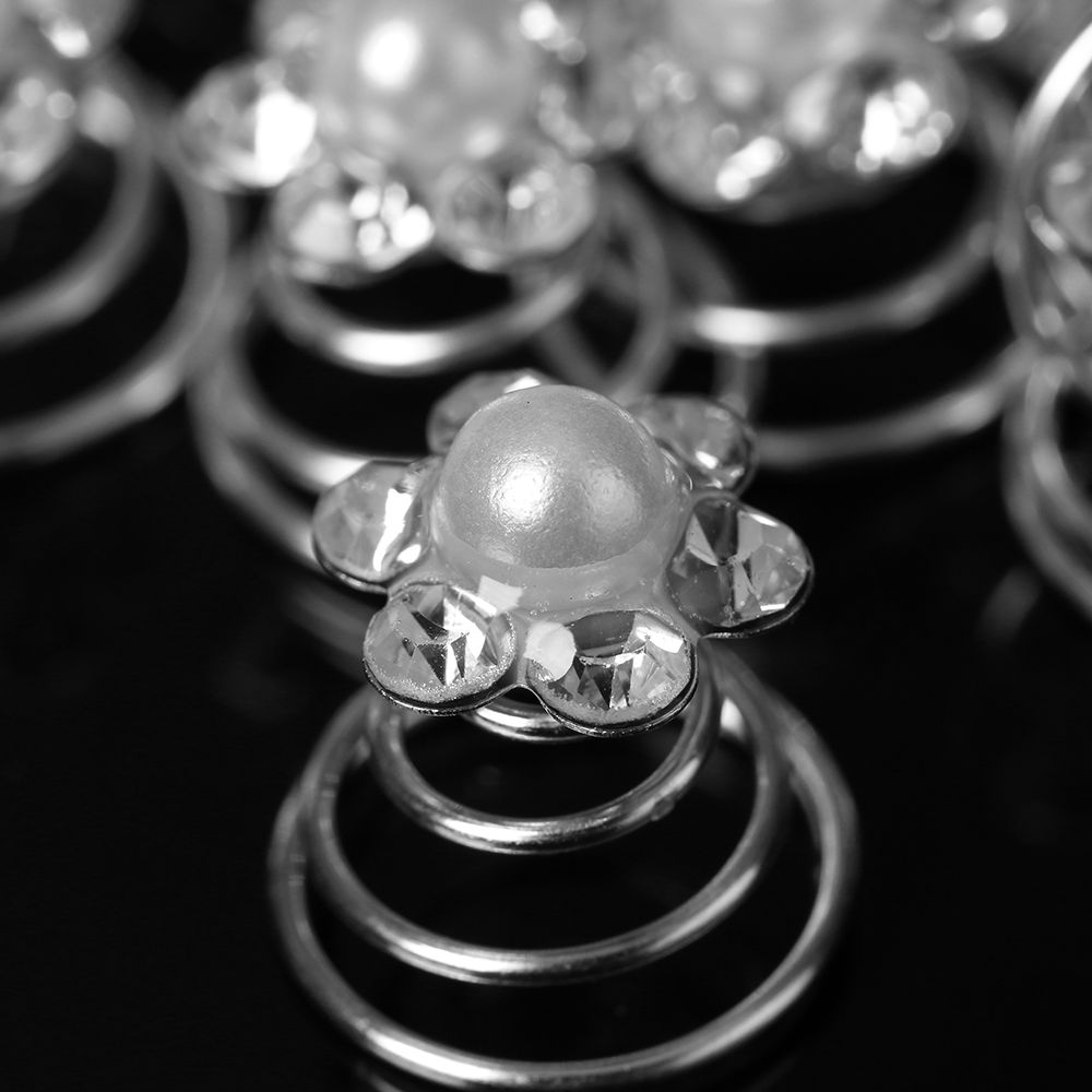 12 шт. модные свадебные хрустальные стразы спиральные заколки-зажимы для волос головной убор невесты шпильки для волос