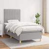 3142457 vidaXL Bed with Divan Base and Mattress Light Grey 90x190 Cm Fabric