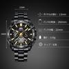 RORIOS Date Christmas Black Gold Men's Watch, Multifunctional, Display, Quartz, Luminous, Lightweight, Waterproof, Work, Commuting, Stylish, Popular,