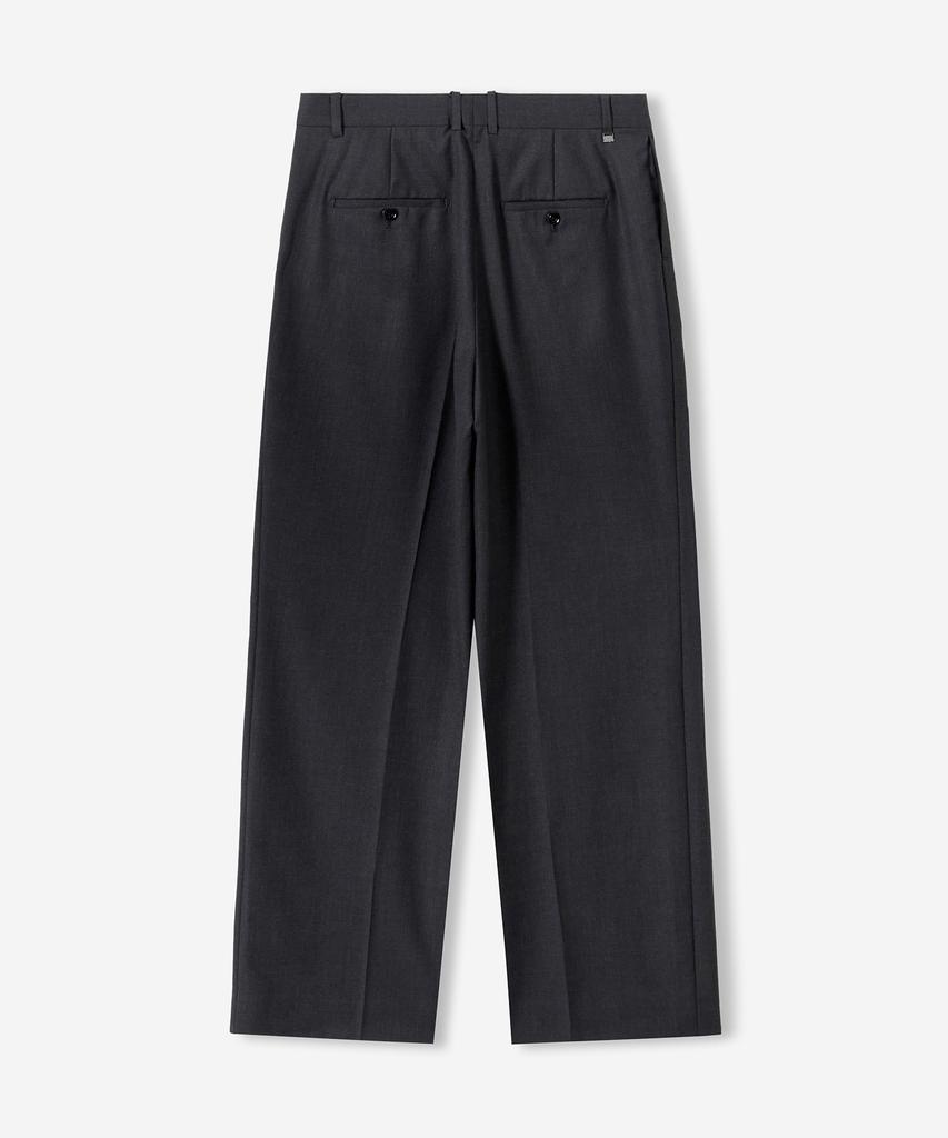 BELIER Mid-Wide City Slacks - Melange Charcoal Gray
