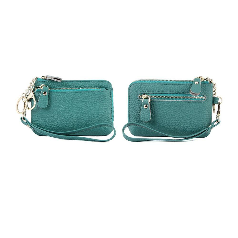 Кошельки из коровьей кожи, многофункциональные, для монет, модные, с брелком, для женщин