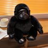 New White-Haired Gorilla Doll Throw Pillow Black King Kong Plush Toy Doll Boy And Girl Gift