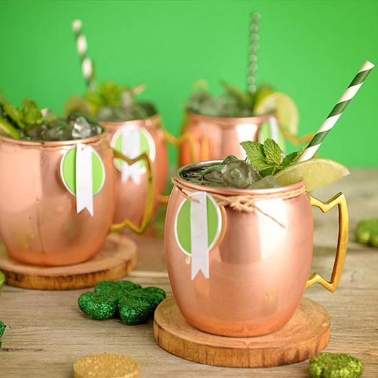 530 мл Кружка Moscow Mule Яркий Цвет Многоцелевая Нержавеющая Сталь 304 Портативная Большая Вместимость Кружка для Воды для Дома