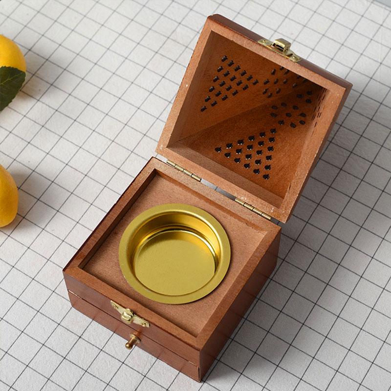 Антикварная ароматерапевтическая шкатулка ручной работы, классический деревянный держатель для благовоний, пирамидальная курильница