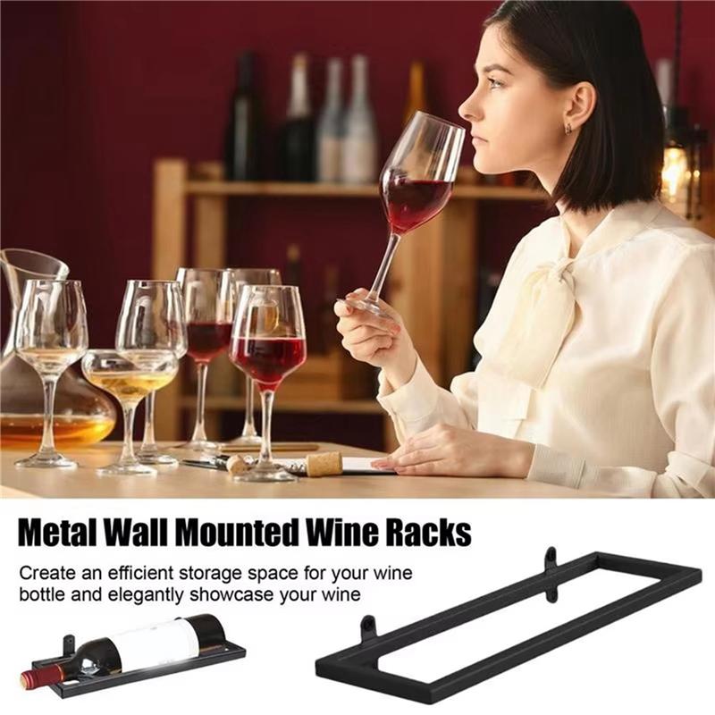 Повышение! Настенный держатель для вина Металлический подвесной дисплей для вина Полка для винных бокалов Плавающие полки для бара Деревенская полка для винных бокалов Ra