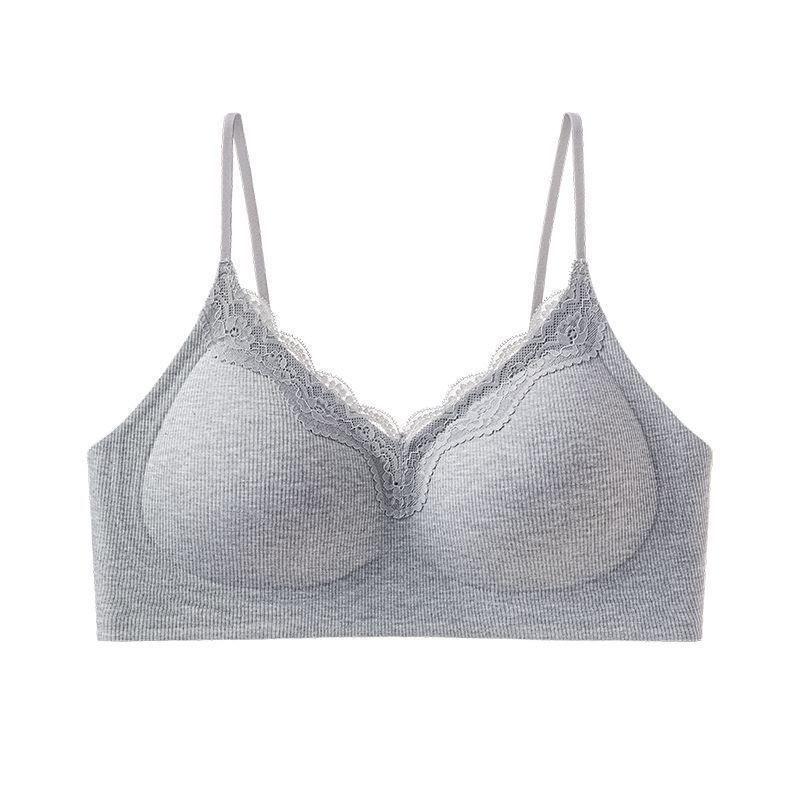 Popular liquid foundation comic chest lace seamless underwear small breasts gather and show large thin shoulder straps anti-drop beautiful back bra