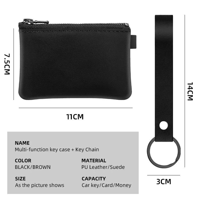 Leather Men's Key Card Bag High-quality Multi-function Key Box for Mercedes Benz C180 C200 C260 C300 W108 W124 W126 W140 W168 CJKLM1