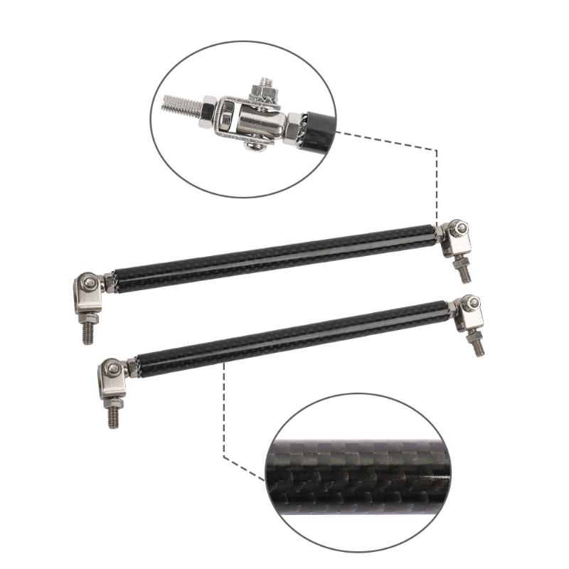 2Pcs 150mm/200mm Universal Car Front Bumper Lip Splitter Spoiler Rod Support Strut Tie Bar Carbon Fiber Auto Support Rod