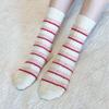 Kids Autumn Winter Stackable Socks,Vertical Yarn Contrast Medium‑Tube Calf Socks,Ins Trendy Niche Boneless Warm Cotton Socks