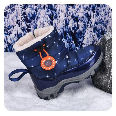 Водонепроницаемые хлопковые сапоги для девочек, одинарные туфли