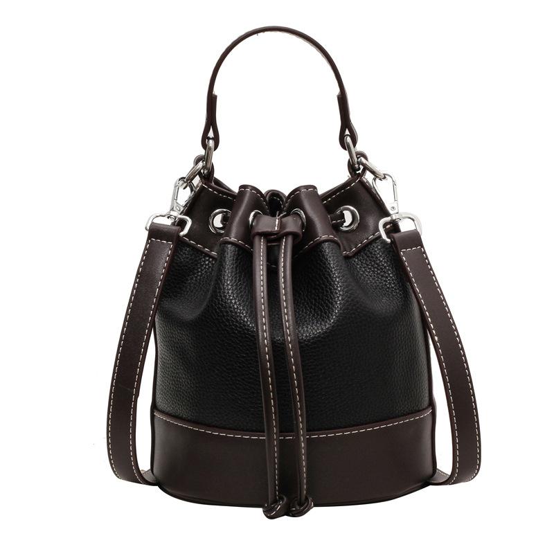 Autumn and Winter New Trendy Fashion Women's Bags Shoulder Messenger Bags Girls Bags Casual Contrasting Color Bucket Bags