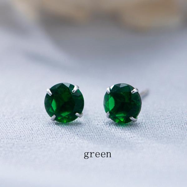 Ventfille 100% 925 Sterling Silver Stud Earring for Women Girl Gift Colorful Zircon Crystal Jewelry Small Exquisite Wholesale
