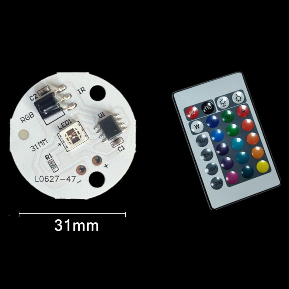 Плата со светодиодной подсветкой RGB 5 В, 4 режима, цветная лампа, 2 Вт, DIY, красочный градиентный источник, ИК-пульт 24 клавиши, беспроводное включение/выключение