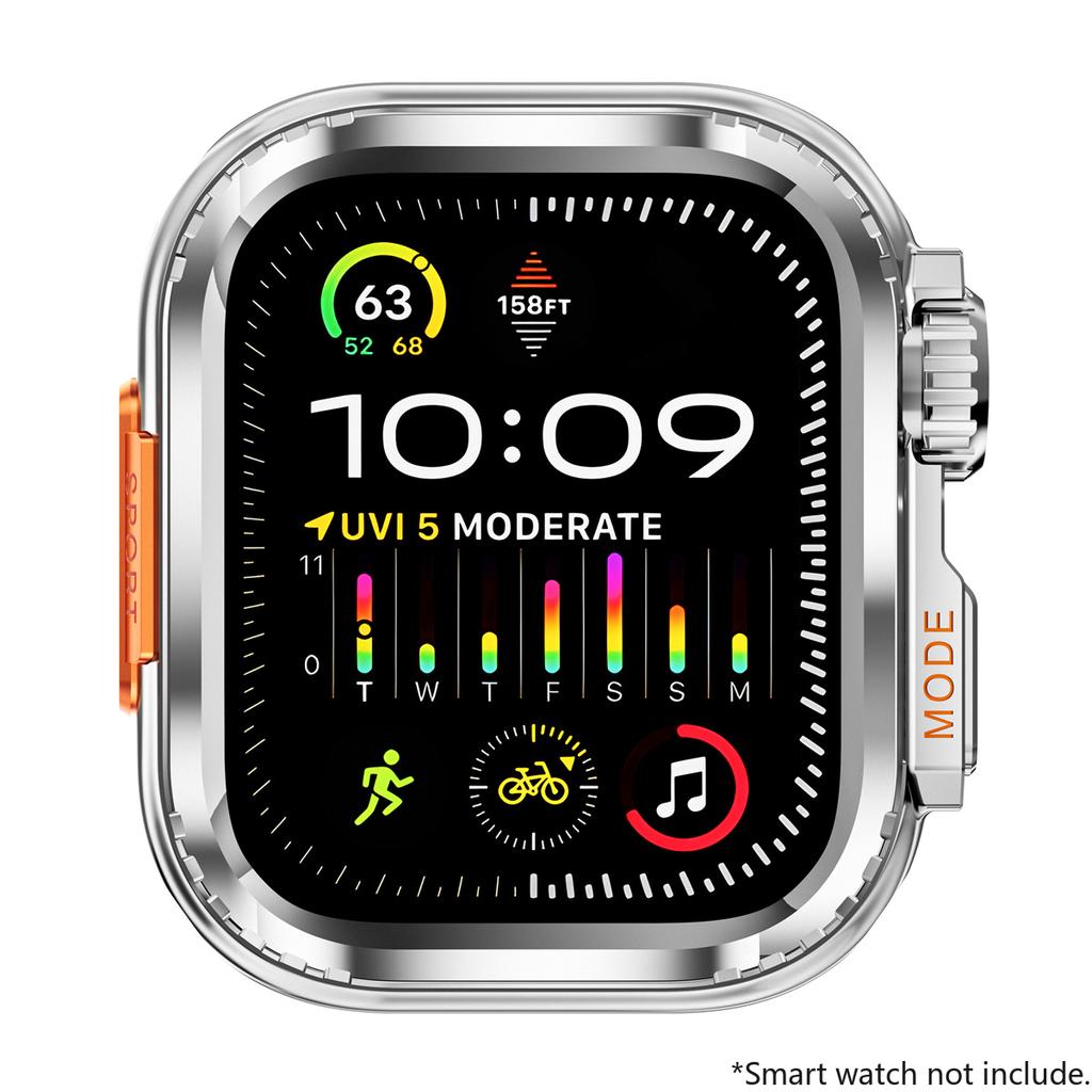 Металлический бампер-чехол для Apple Watch 45 мм 44 мм Защитная рамка-крышка для iWatch Серии 11 10 9 8 7 6 5 4 SE Превратить в Ultra 2 49 мм
