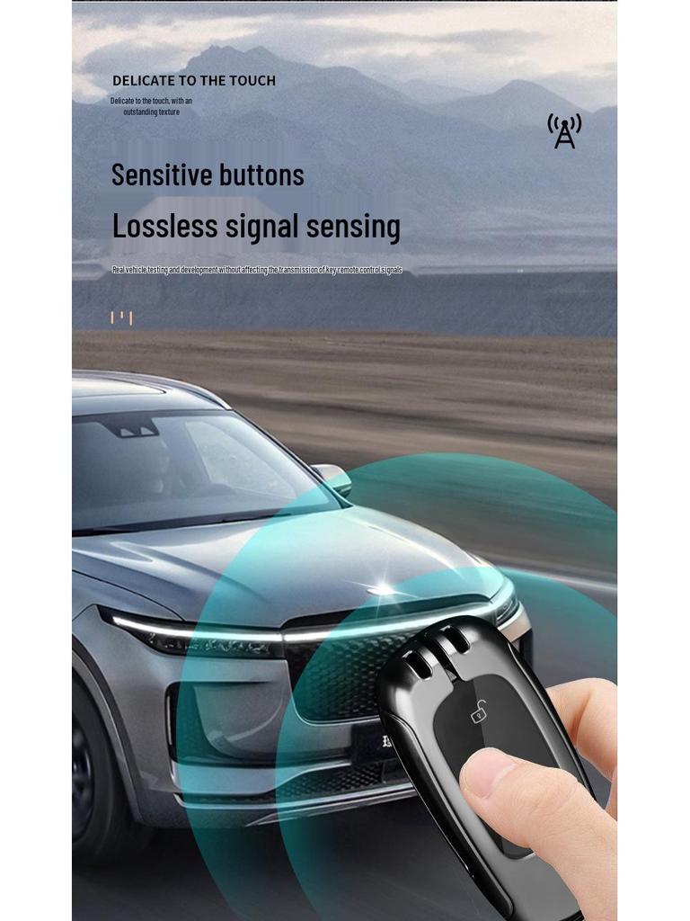 Чехол для ключа L9/L8/L7MAX: Премиальный металлический корпус, защита на одну пряжку для мужских ключей от машины