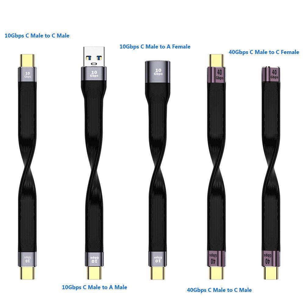 Кабель USB C для ноутбука и мобильного телефона 20 В/5 А 40 Гбит/с короткий кабель USB C PD 100 Вт кабель для быстрой зарядки кабель для передачи данных Type C