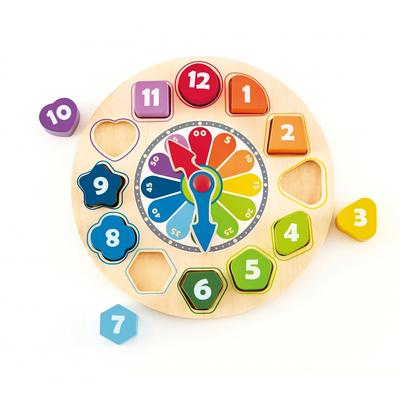 Головоломка Hape Rainbow Clock 22,5 x 2,6 x 22,5 см для детей от 3 лет, деревянная игрушка E8043