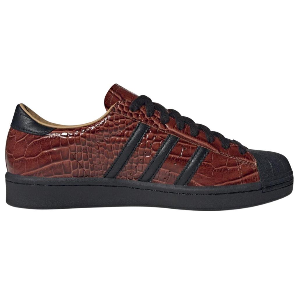 Adidas Superstar Vintage Fox Brown Croc Unisex Sneakers Core-Black-Gold-Beige JQ3258