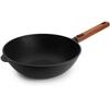 Сковорода-вок Woll Eco Logic QXR чугунная 28 см со съёмной деревянной ручкой (11028WLCI-Q)