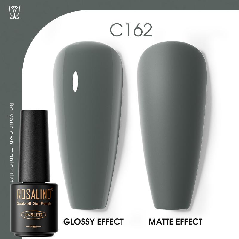 ROSALIND Красочный гель-лак для ногтей, блестящий гибридный лак, полуперманентный лак для ногтей, матовый верхний базовый слой, гель-лак для ногтей