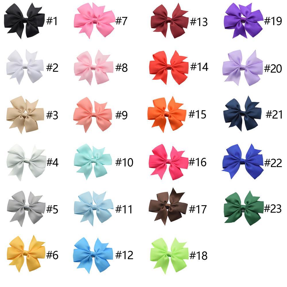 Детская заколка для волос V-образной формы, с ребристой лентой «ласточкин хвост», детская заколка-бант, аксессуары для волос, аксессуары-заколки для девочек