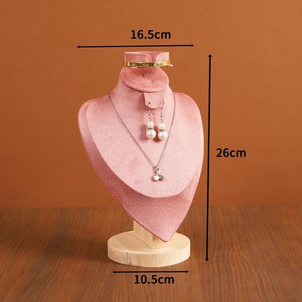 3 In 1 Design Jewelry Display Bust Velvet Surface Bust Display Holder Bracelet Show