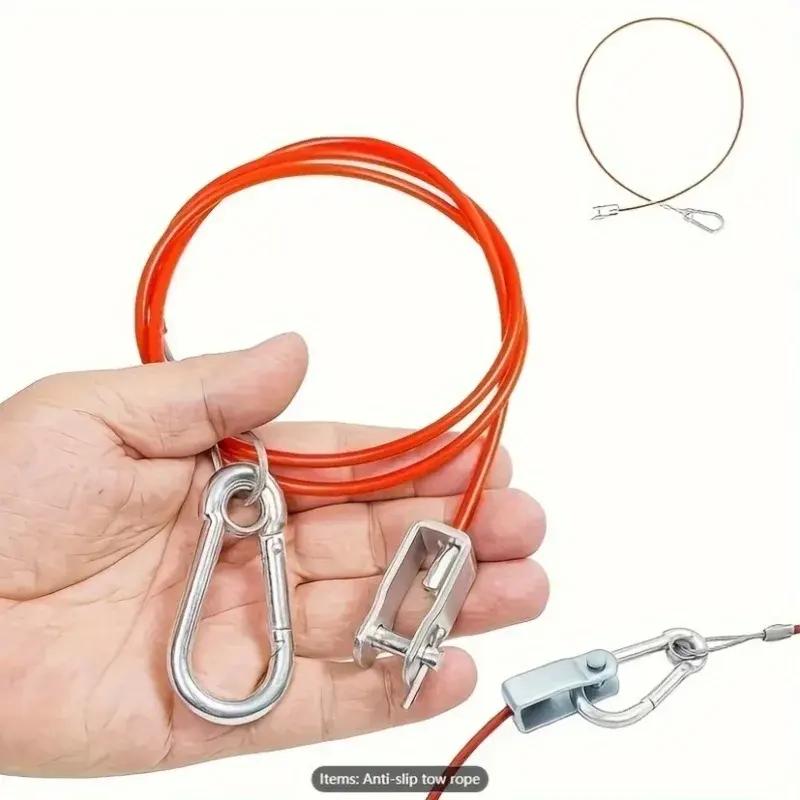 Stainless Steel Trailer Breakaway Rope for Caravan Brake Away Safety Cable Braked Hitch Wire Rope Caravan Parts Car Accessories