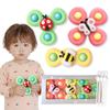 EdutoysLand Подарочный набор Ручной спиннер Оригинальный цвет 3 предмета Детская развивающая игрушка для ванны Присоска Одобрено Законом о санитарии и гигиене пищевых продуктов Белый Подарок