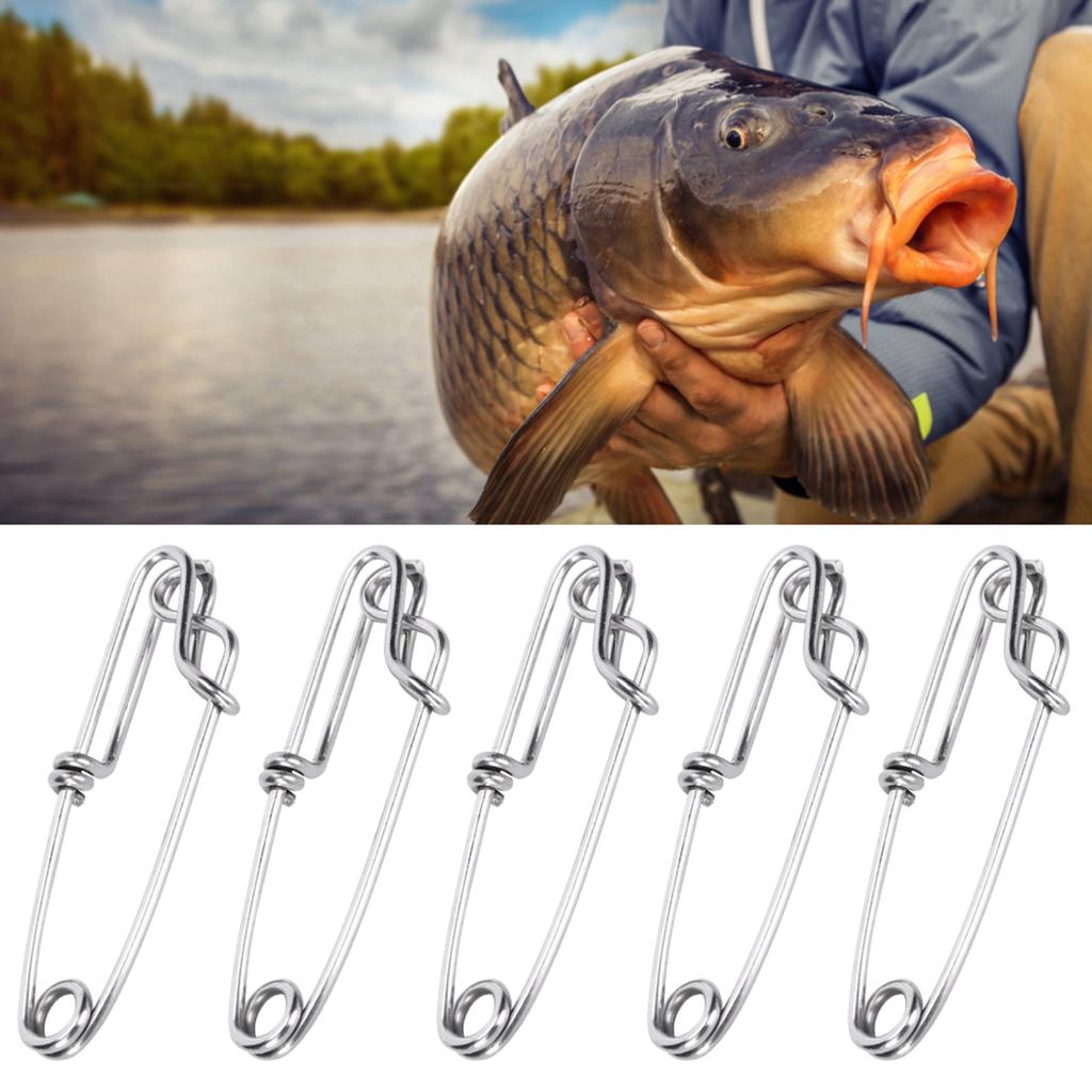 15pcs Stainless Steel Tuna Clips Longline Branch Hangers Snap Fishing Accessory Easy On Off