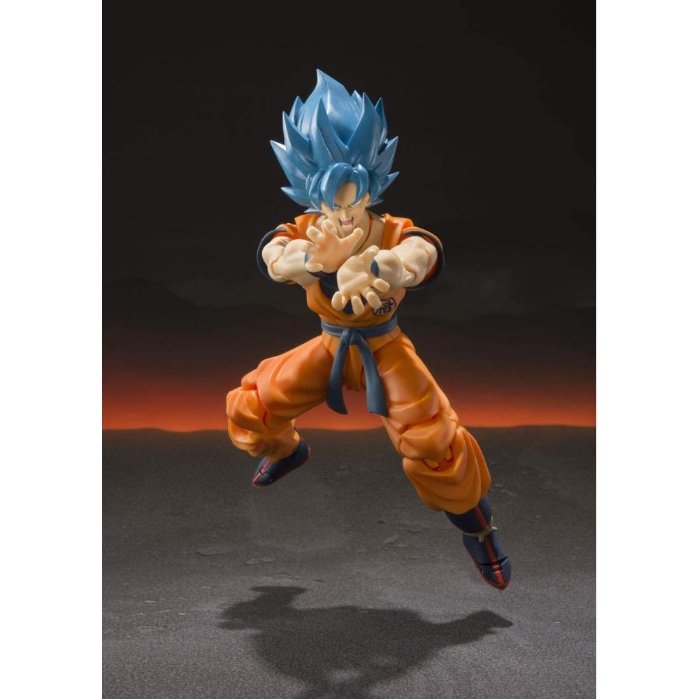 TAMASHII NATIONS SHFiguarts Dragon Ball Супер Сайян Бог Супер Сайян Сон Гоку -Супер- Приблизительно. Подвижная фигура, окрашенная в цвет АБС и ПВХ, 140 мм.