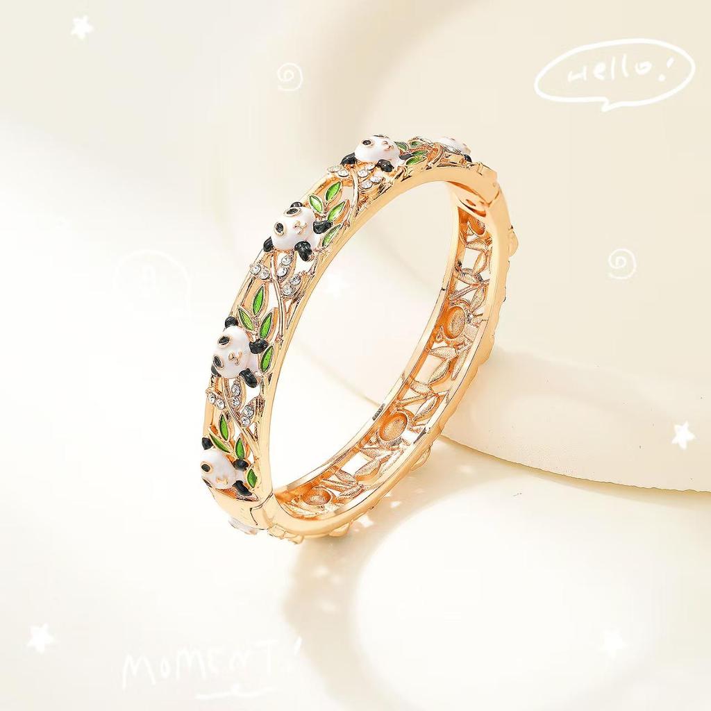 Widney Beijing Cloisonné Children's Open Diamond Bracelet - National Style Gift